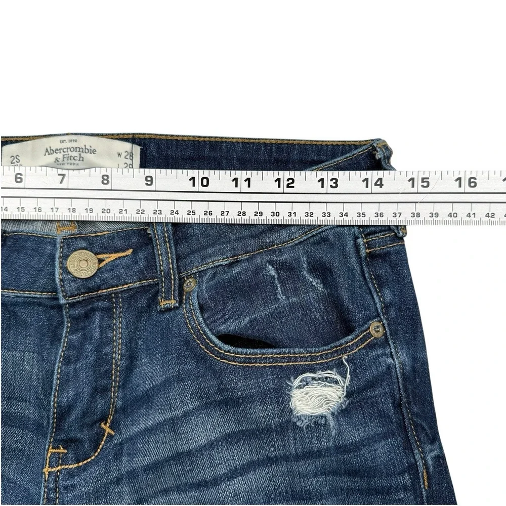 Abercrombie & Fitch Jeans 26x29 Mid Rise Super Skinny Stretch Blue Women's 2S